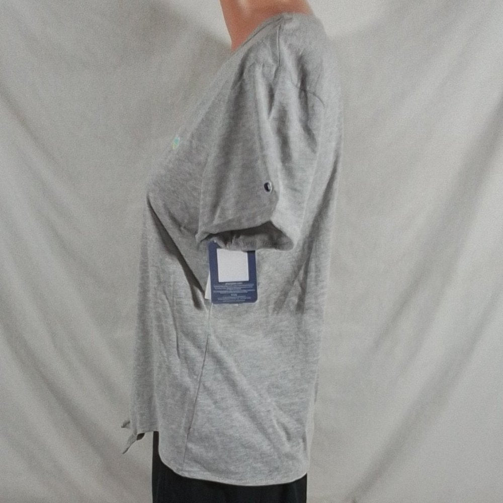 Girl's Champion Brush Stroke Tie Front T-Shirt Oxford Heather-Various Sizes-NWT