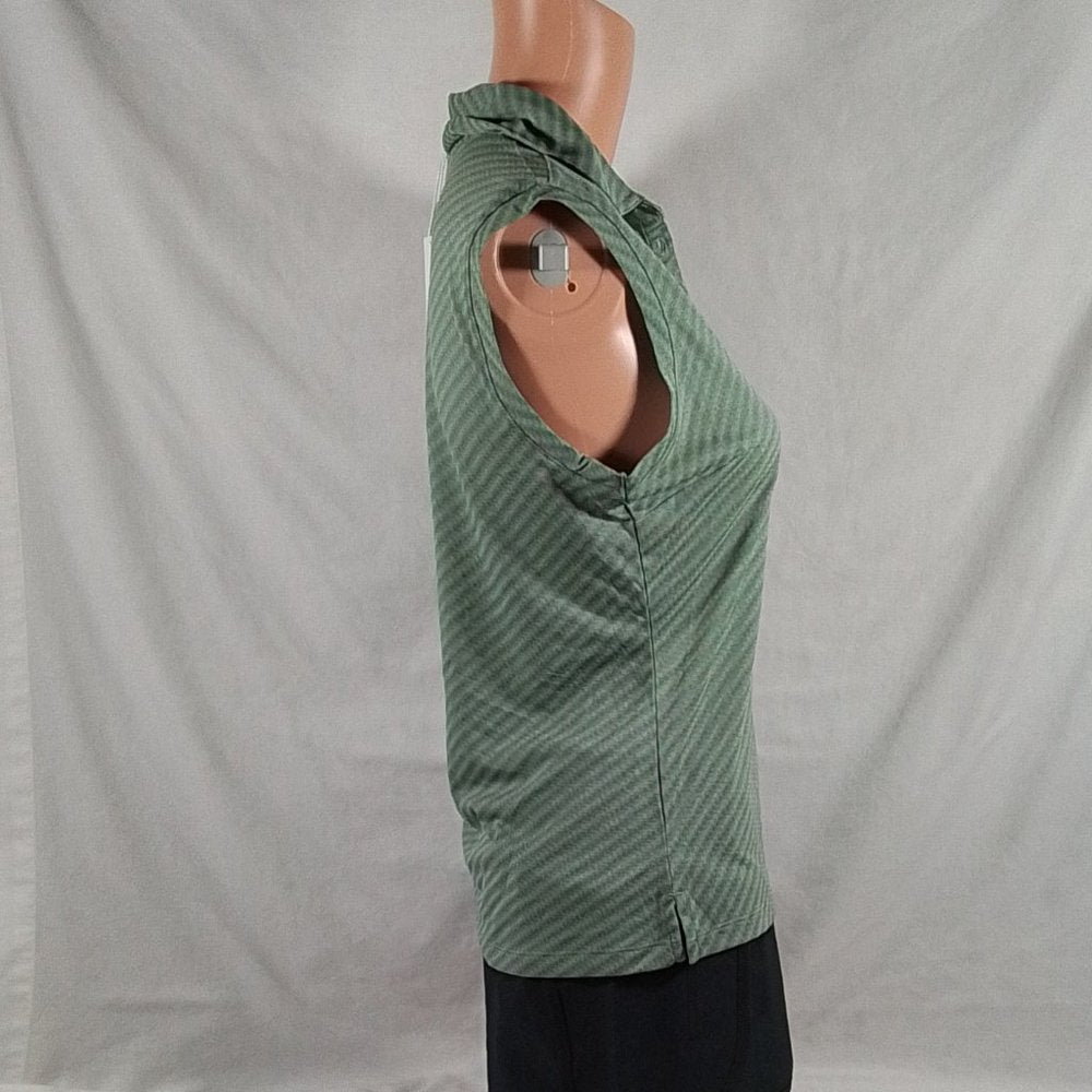 Women's Lady Hagen Desert Getaway Texture Sleeveless Golf Polo Olive- Sz: XS-NWT