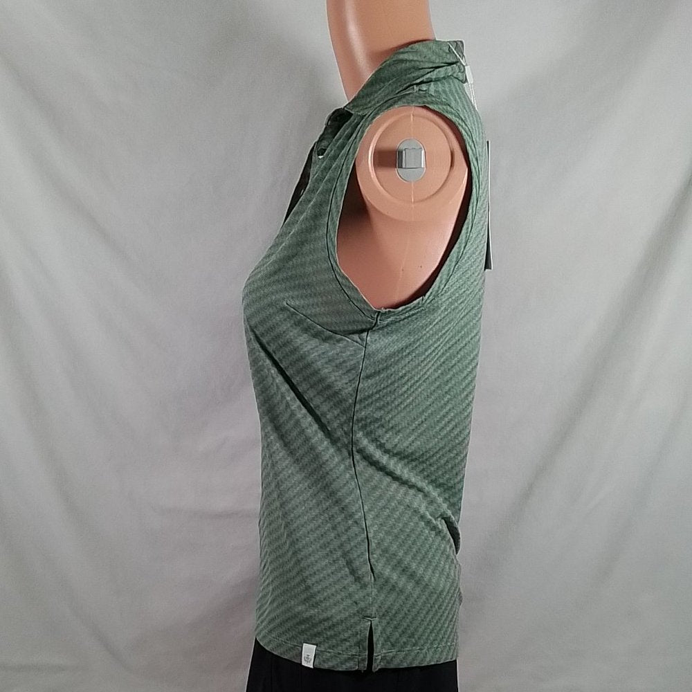 Women's Lady Hagen Desert Getaway Texture Sleeveless Golf Polo Olive- Sz: XS-NWT