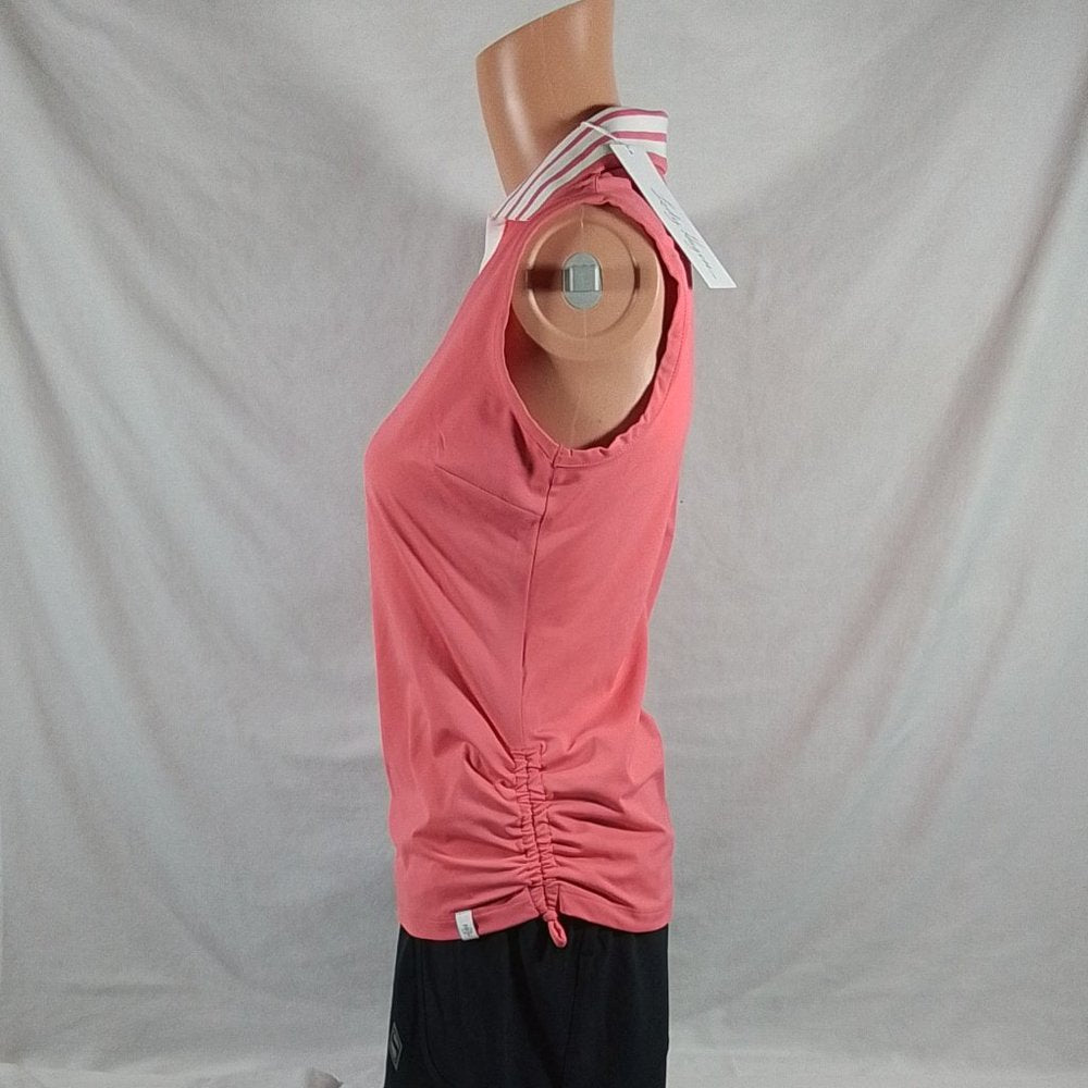 Women's Lady Hagen Desert Getaway Side Ruching Sleeveless Golf Polo Rose Sz: XS