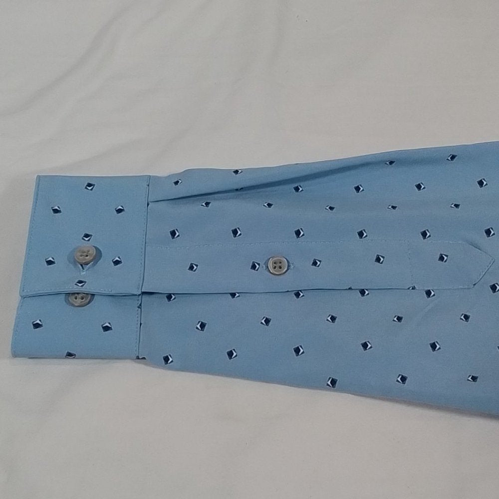 Men's Van Heusen Slim Traveler Spread Collar LS Dress Shirt-Size: Small -NWT