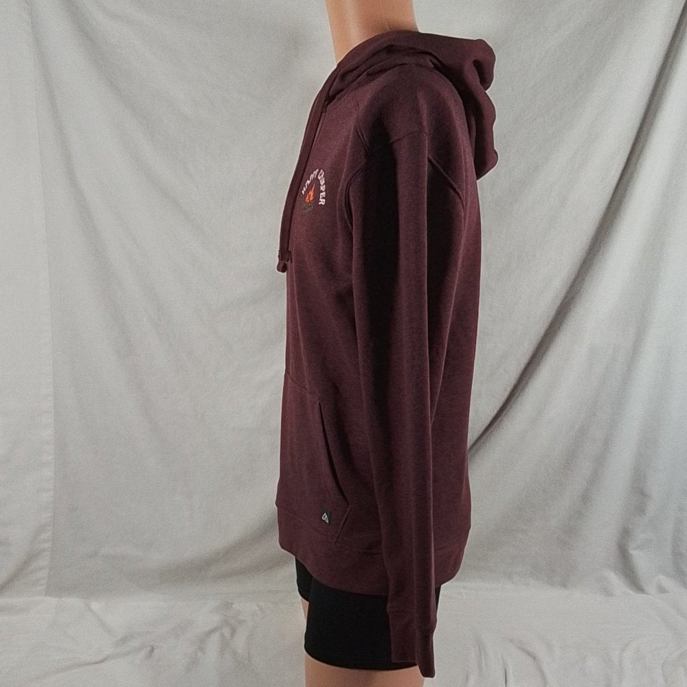 Men's Alpine Design Graphic Hoodie Deep Bordeaux Heather-Size Small-New with Tag