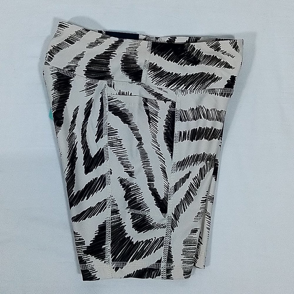 Girl's Mid Rise Bike Short Zebra Light Sand -Size: Small- New with Tags
