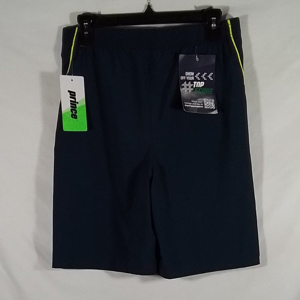 Boy's Prince Contrast Piped Tennis Shorts Navy Blazer-Size: X-Large-New with Tag