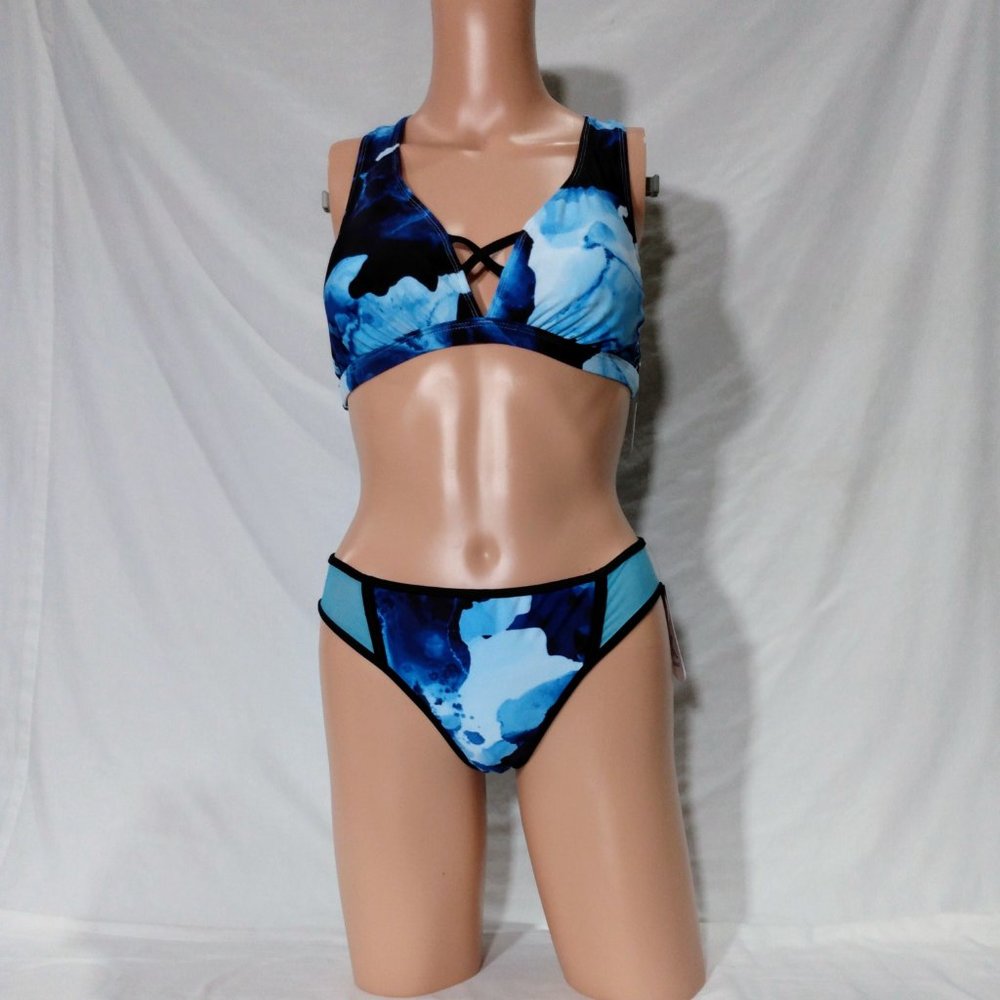 Xersion Bra Top and Hipster Bottom-Pool Blue-Various Sizes