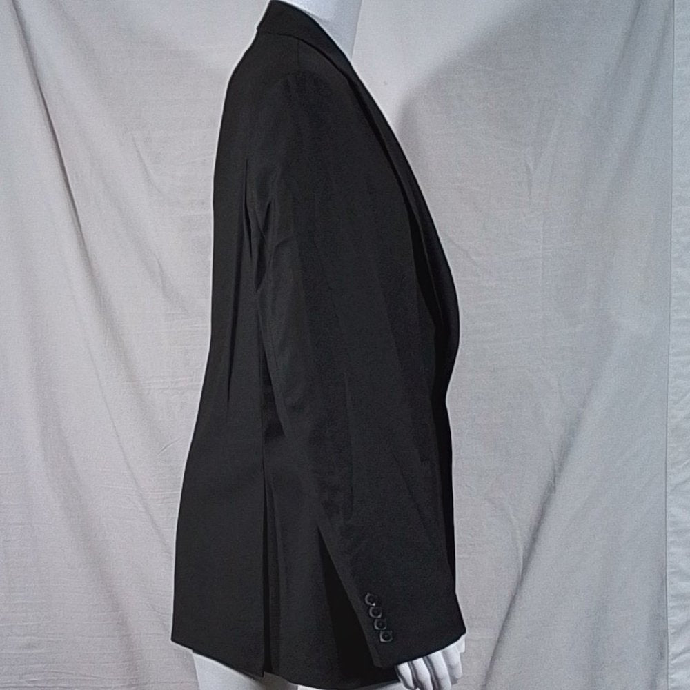 Van Heusen Slim-Fit Single Breasted Suit Jacket Black Size 44 Long New with Tags