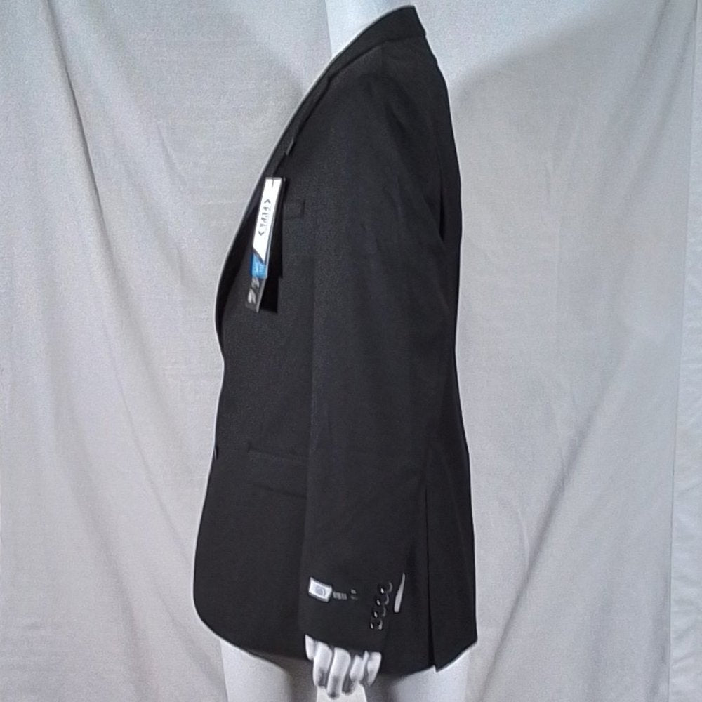 Van Heusen Slim-Fit Single Breasted Suit Jacket Black Size 44 Long New with Tags
