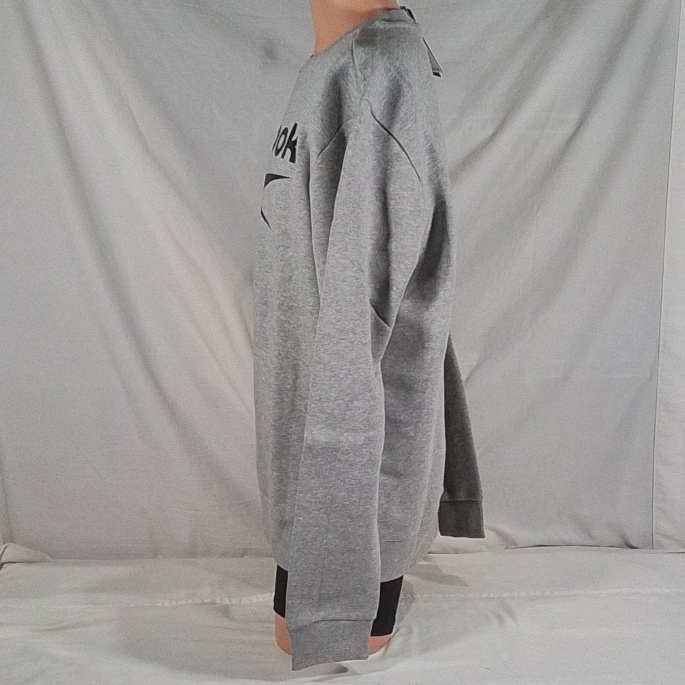 Men's Reebok Crew Neck Long Sleeve Sweatshirt Medium Grey Heather Size: L - NWT