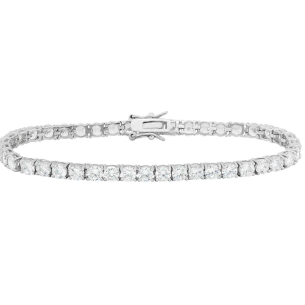 Designs by Gioelli Cubic Zirconia Sterling Silver Tennis Bracelet(B4)