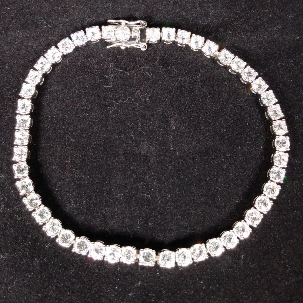 Designs by Gioelli Cubic Zirconia Sterling Silver Tennis Bracelet(B4)