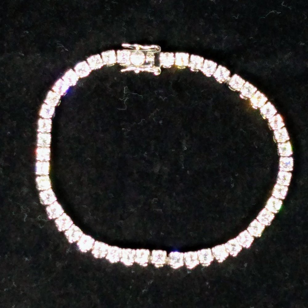 Designs by Gioelli Cubic Zirconia Sterling Silver Tennis Bracelet(B4)
