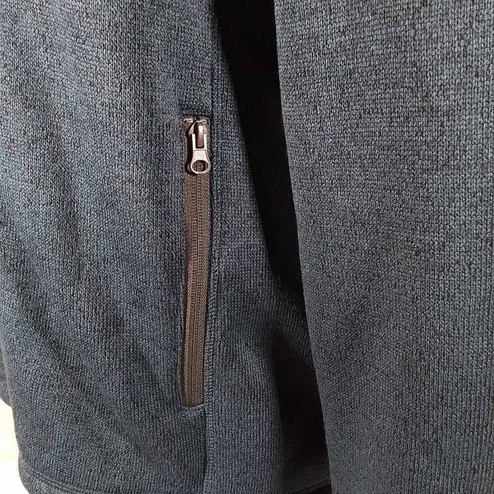 Men's Smith's Workwear Sherpa-Lined Sweater Fleece Jacket Slate Blue- SZ: M-NWT