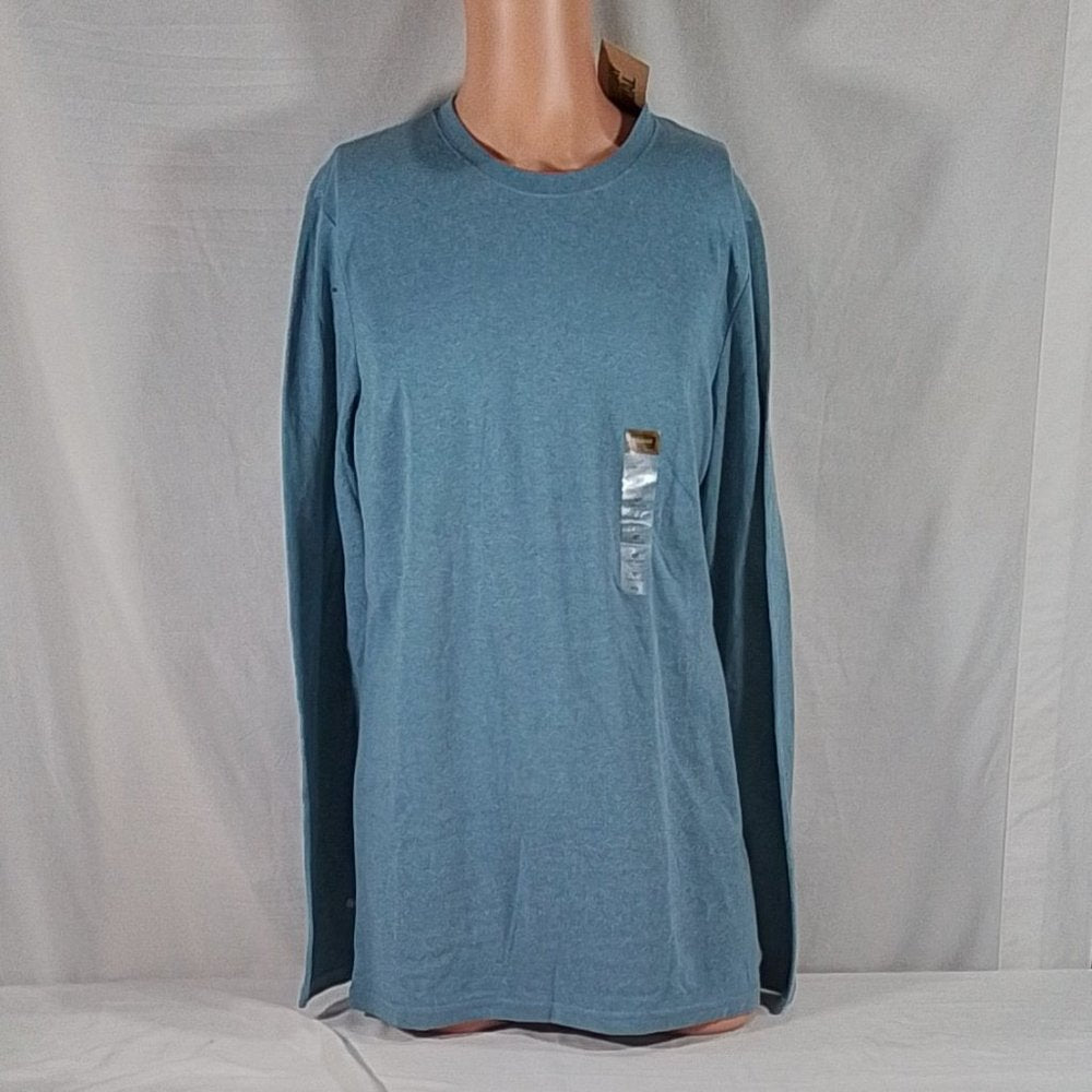 Men's The Foundry Big & Tall Long Sleeve Crewneck T-Shirt Heather Blue Sz:MT-NWT