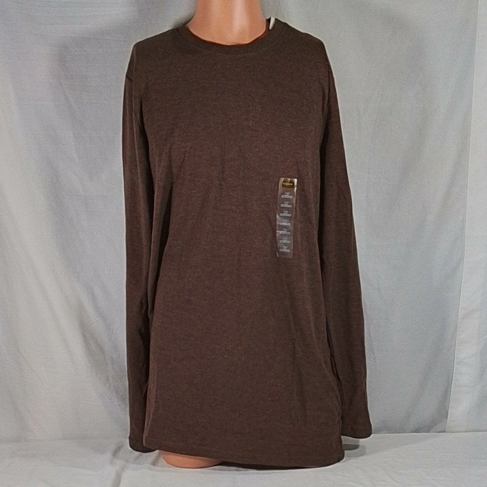 Men's The Foundry Big & Tall Long Sleeve Crewneck T-Shirt Brown Sz: MT - NWT