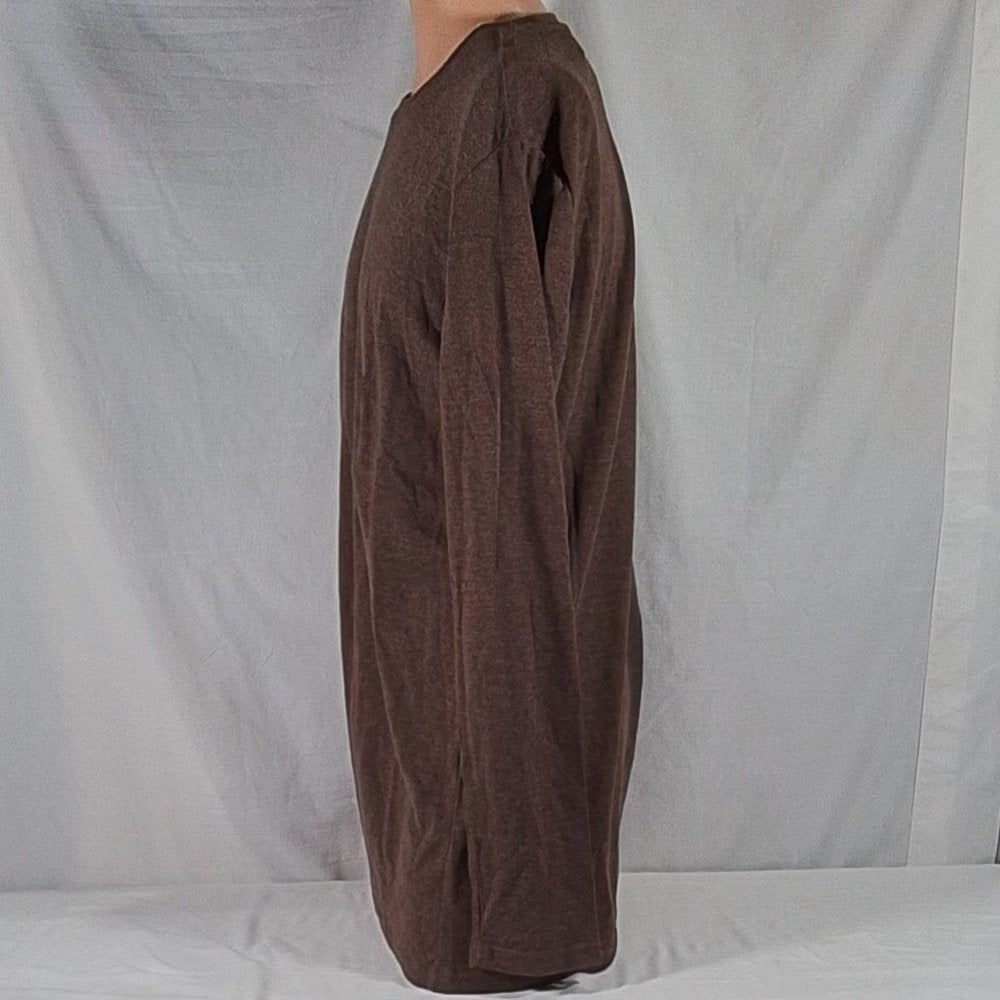 Men's The Foundry Big & Tall Long Sleeve Crewneck T-Shirt Brown Sz: MT - NWT