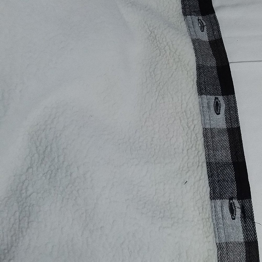 Men's Smith's Workwear Plaid Sherpa-Lined Flannel Jacket Stone/Black Sz:2XL-NWT