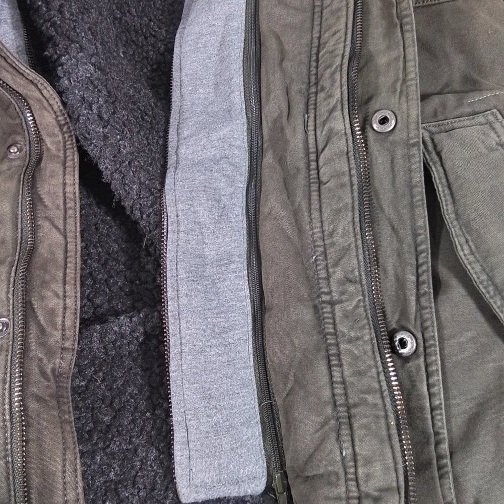 Men's Levi's Cotton Sherpa Lined Trucker Jacket Olive - Various Sizes - NWT