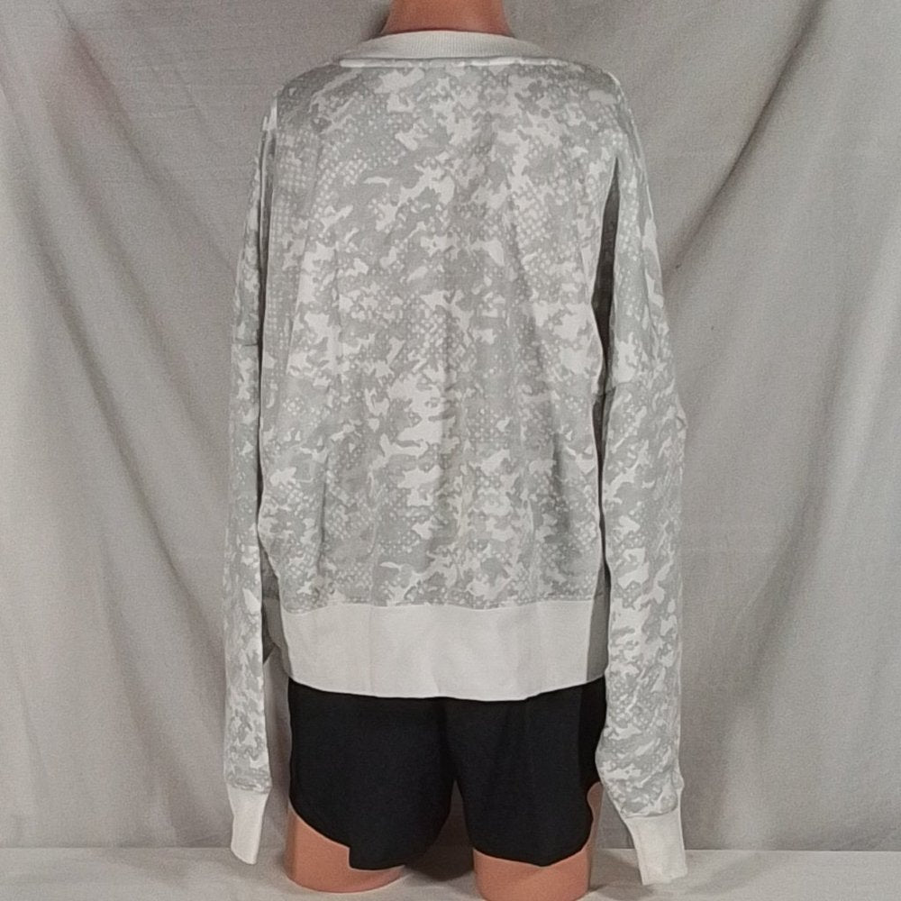 Women's Under Armour Camo Rival Fleece Crew Sweatshirt White-VAR SZS- NWOT