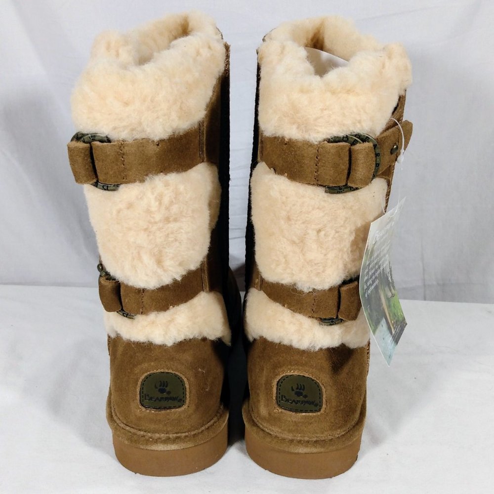 Bearpaw Women's Eloise Faux Fur Winter Boots-Hickory/Champagne-Size 11-NIB