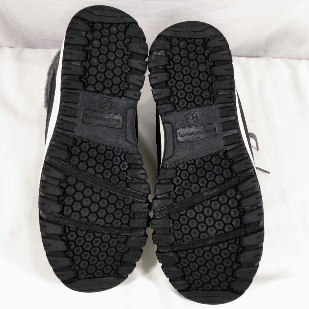 Weatherproof Slope Memory Foam Men's Sneaker Boots Knit Collar-Grey-Various Size