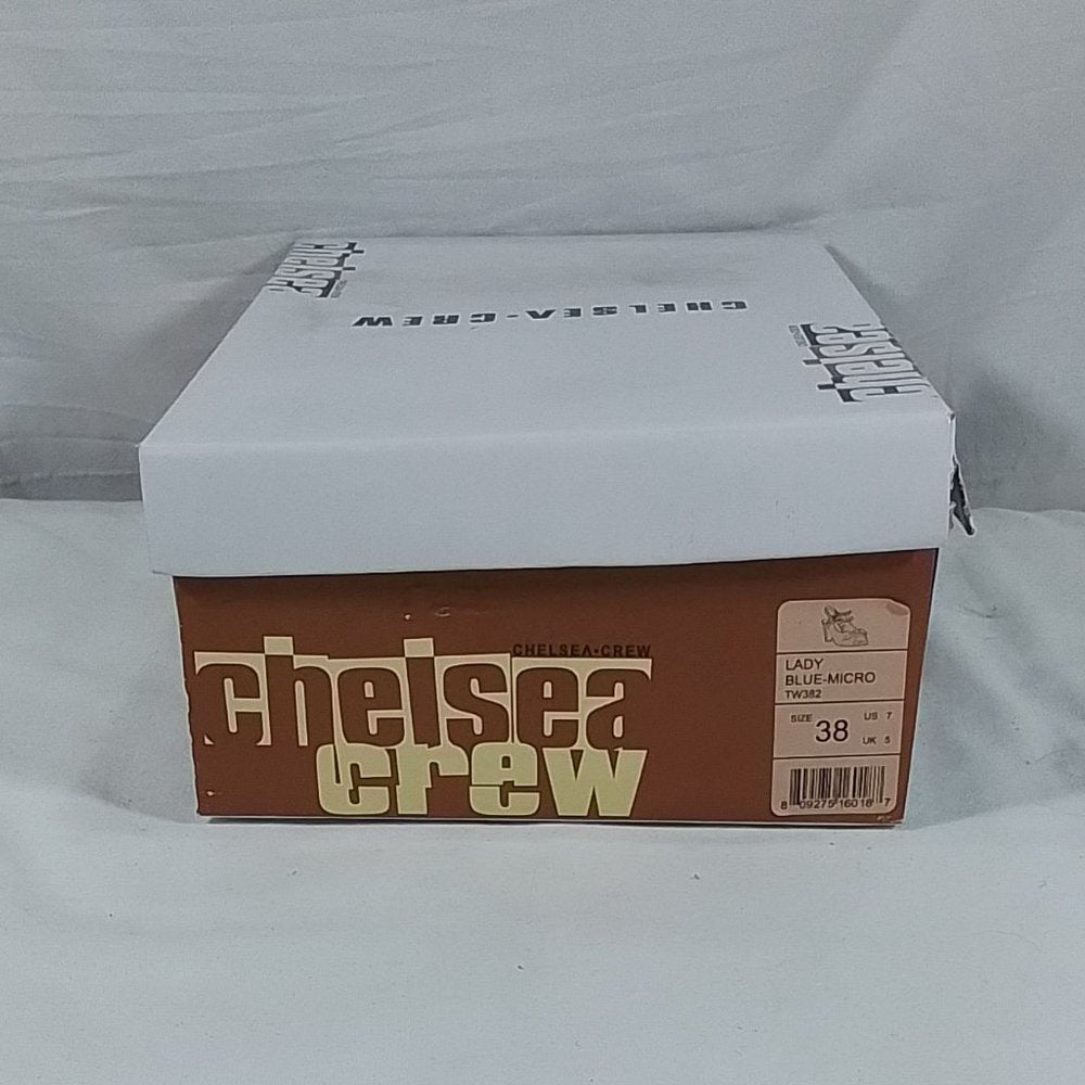 Women's Chelsea Crew Lady Micro Suede Heel Blue Size: 7 - New in Box