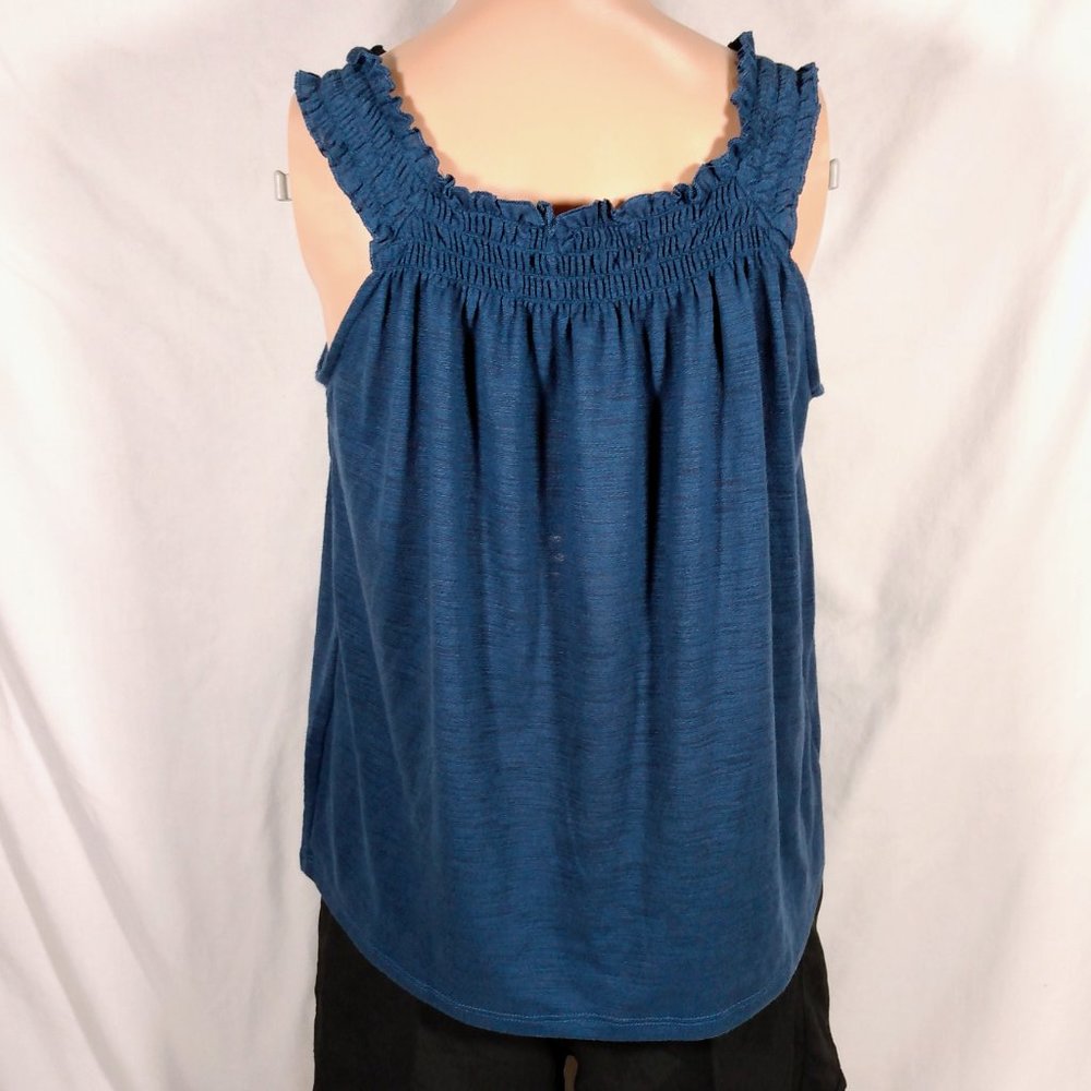 Petite LC Lauren Conrad Smocked Tank-Sailor Water-PS-New with Tags