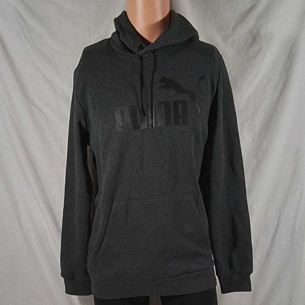 Men's Puma Pullover Fleece Hoodie-Dark Charcoal-Medium-NWOT