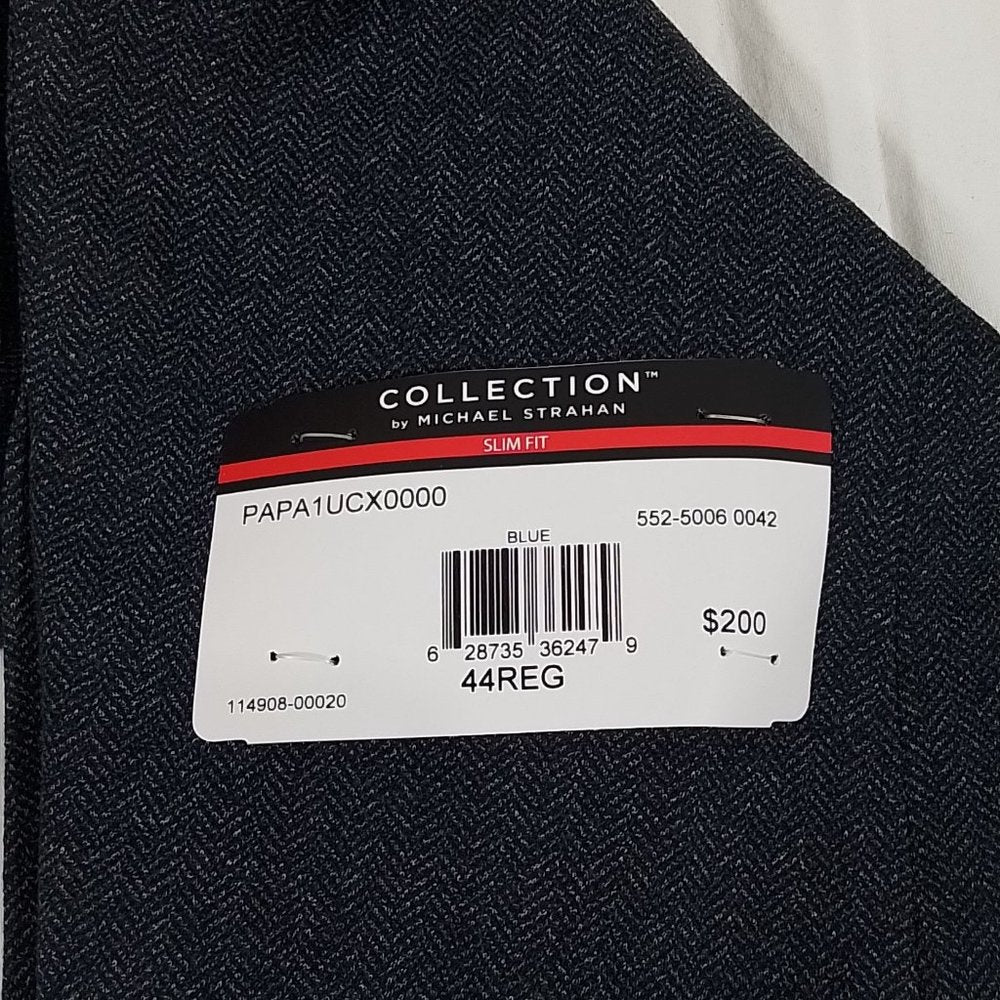 Men's Michael Strahan Stretch Fabric Slim Fit Suit Jacket-Blue-44R-New with Tags