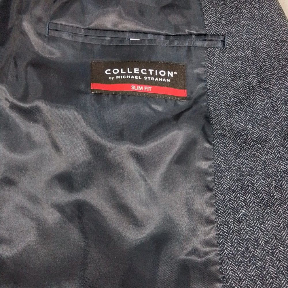 Men's Michael Strahan Stretch Fabric Slim Fit Suit Jacket-Blue-44R-New with Tags
