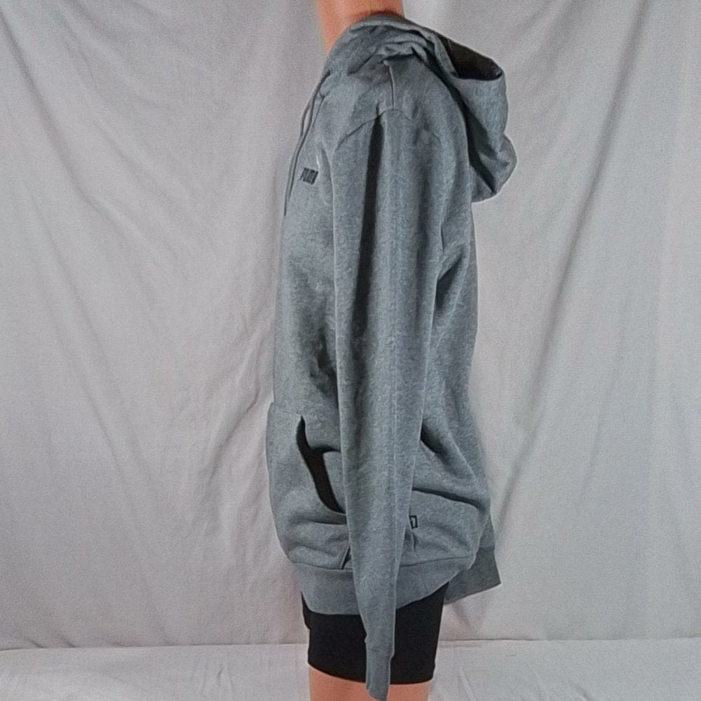Men's Puma Big & Tall Essentials Logo Fleece Hoodie-Grey Heather-MT-NWT