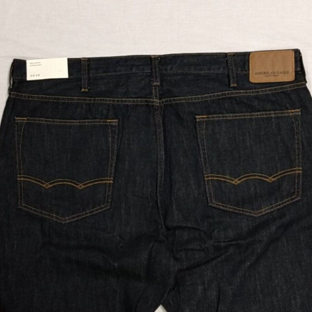 AEO Relaxed Straight Jeans - Dark Rinse No 4117 - 40x30 - New with Tags