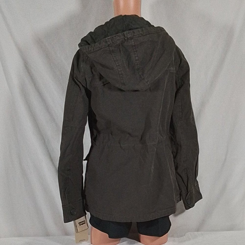 Women's Levi's Hooded Military Jacket - Army Green - S - NWT
