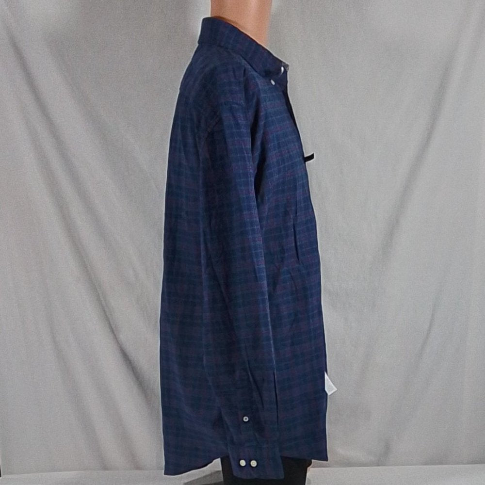 Men's Tommy Hilfiger Bennett Tartan Plaid Button Down - Dark Blue - Large - NWT
