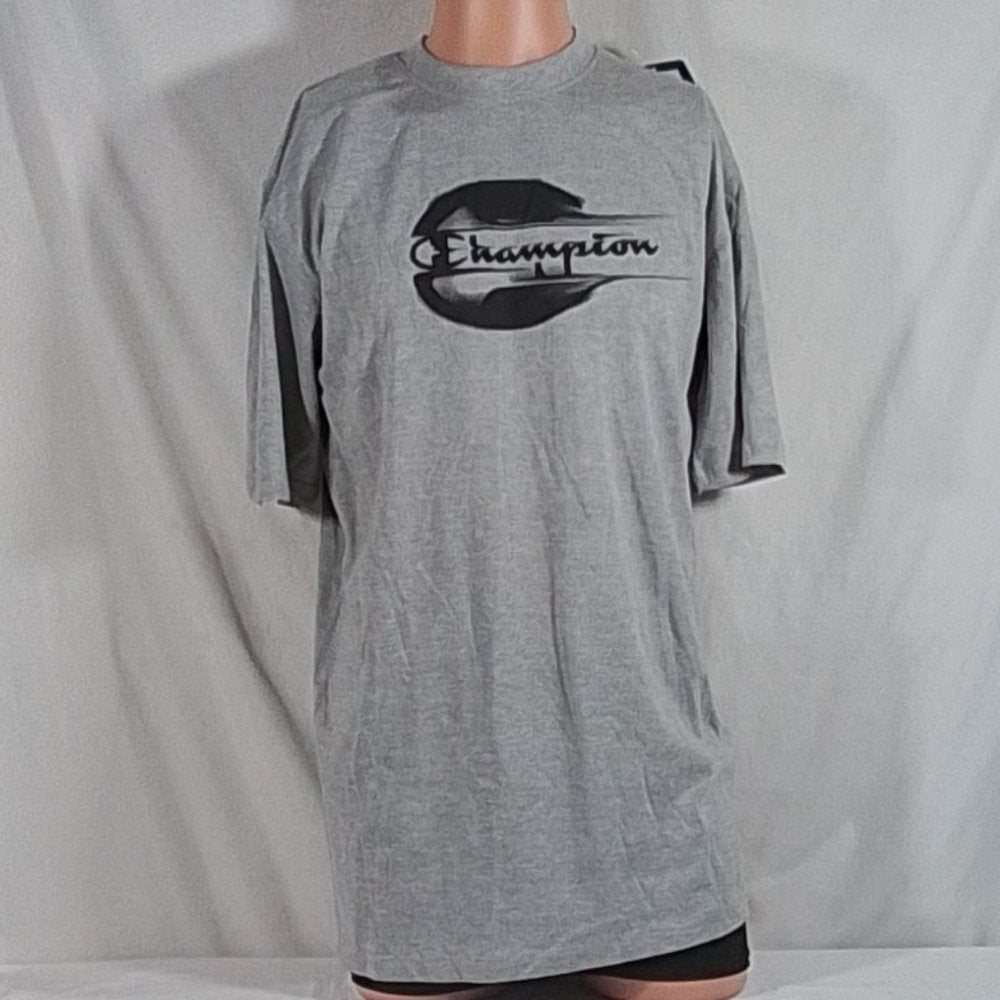 Men's Champion Big & Tall Brushstroke Graphic T-Shirt - Oxford Grey - LT -NWT