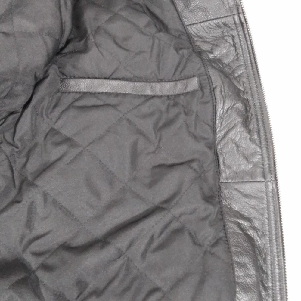 Men's Vintage Leather Nappa Racing Jacket - Black - Medium - NWT