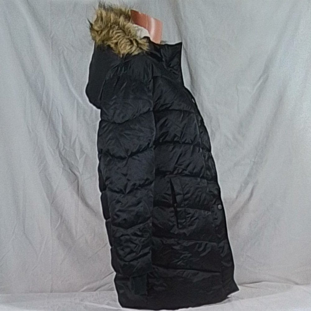 Big Girl's Thereabouts Puffer Jacket With Removeable Faux Fur Hood - Black - 2XL