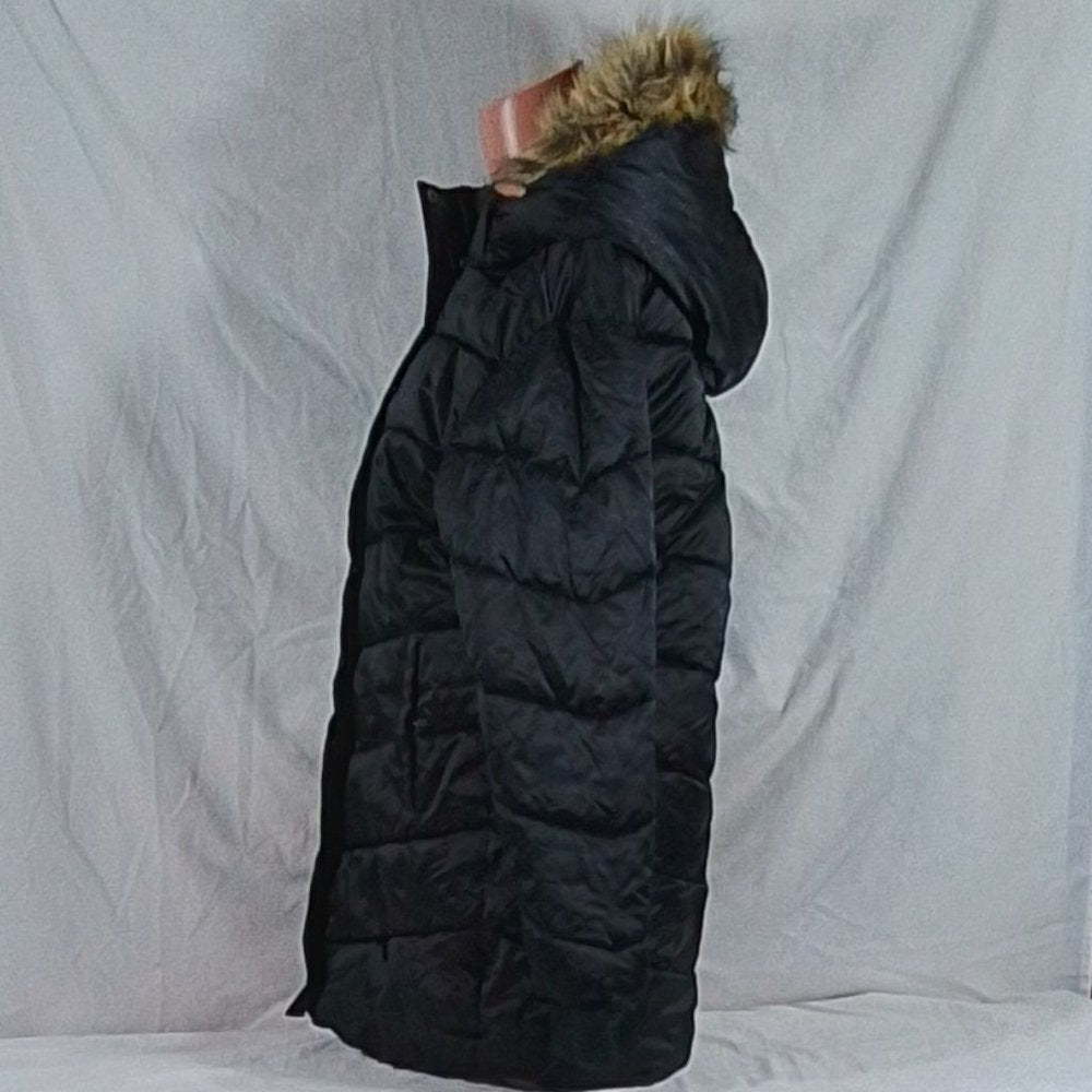 Big Girl's Thereabouts Puffer Jacket With Removeable Faux Fur Hood - Black - 2XL