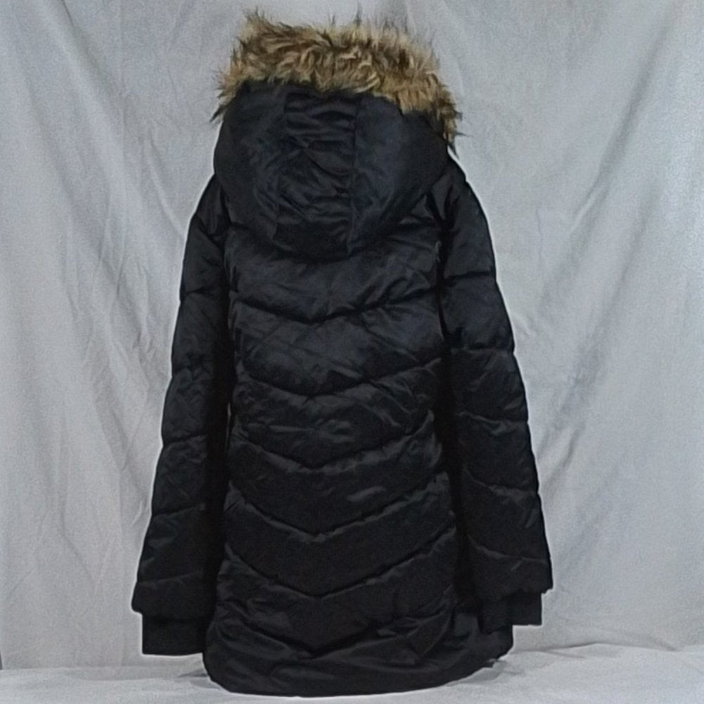 Big Girl's Thereabouts Puffer Jacket With Removeable Faux Fur Hood - Black - 2XL