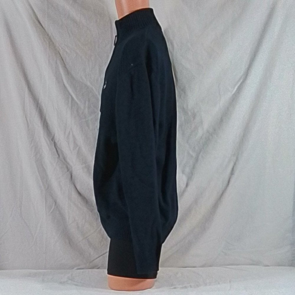 Men's U.S. Polo Assn. 1/4 Zip Mock Neck Pullover Sweater - Navy - L - NWT