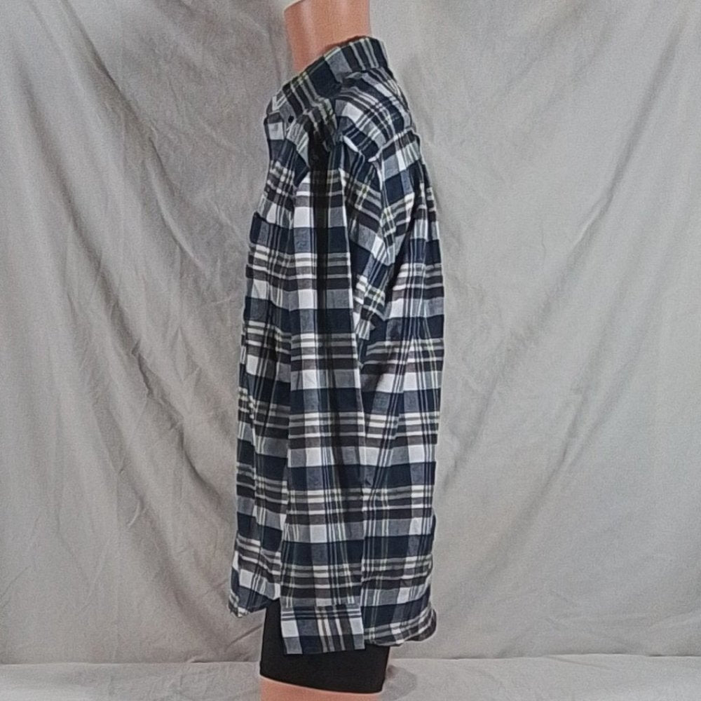 Men's U.S. Polo Assn. LS Plaid Button-Down Shirt - Navy - Var Szs - NWT