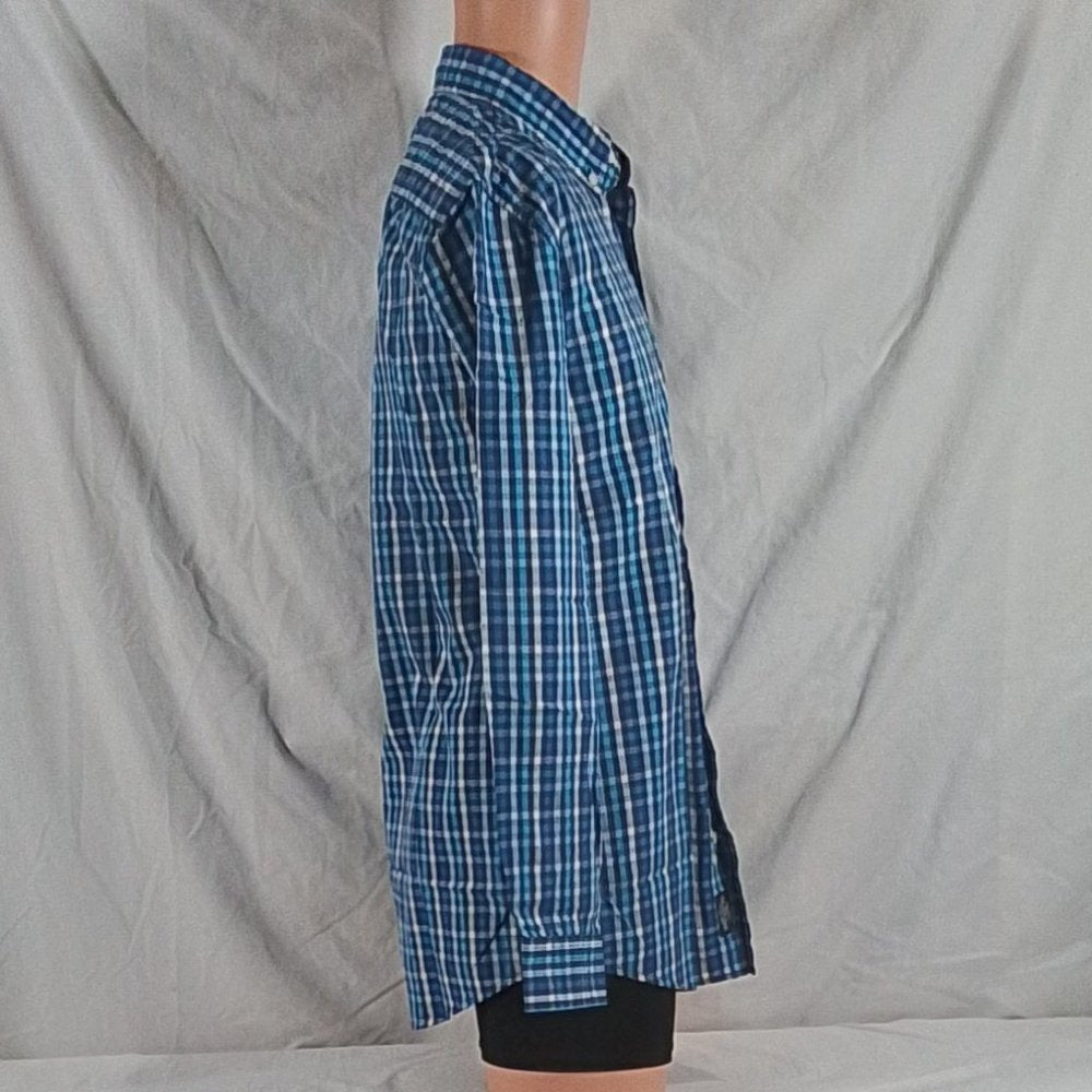 Men's U.S. Polo Assn. Classic Fit LS Button Down - Navy Plaid - Var Szs - NWT