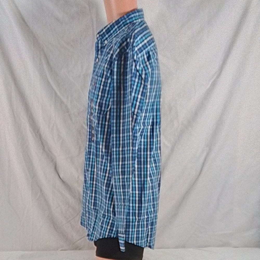 Men's U.S. Polo Assn. Classic Fit LS Button Down - Navy Plaid - Var Szs - NWT