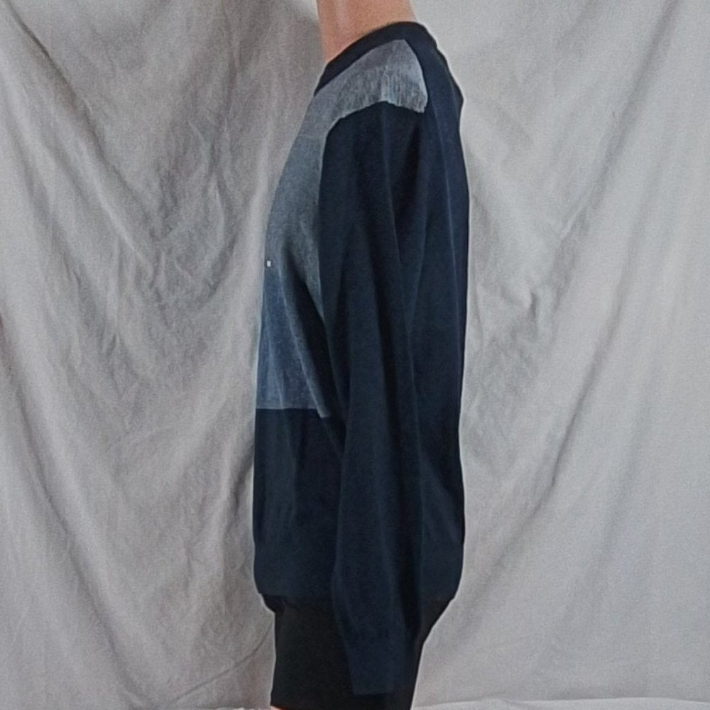 Men's Van Heusen Essential Crew Neck Sweater - Heathered Navy - M - NWT