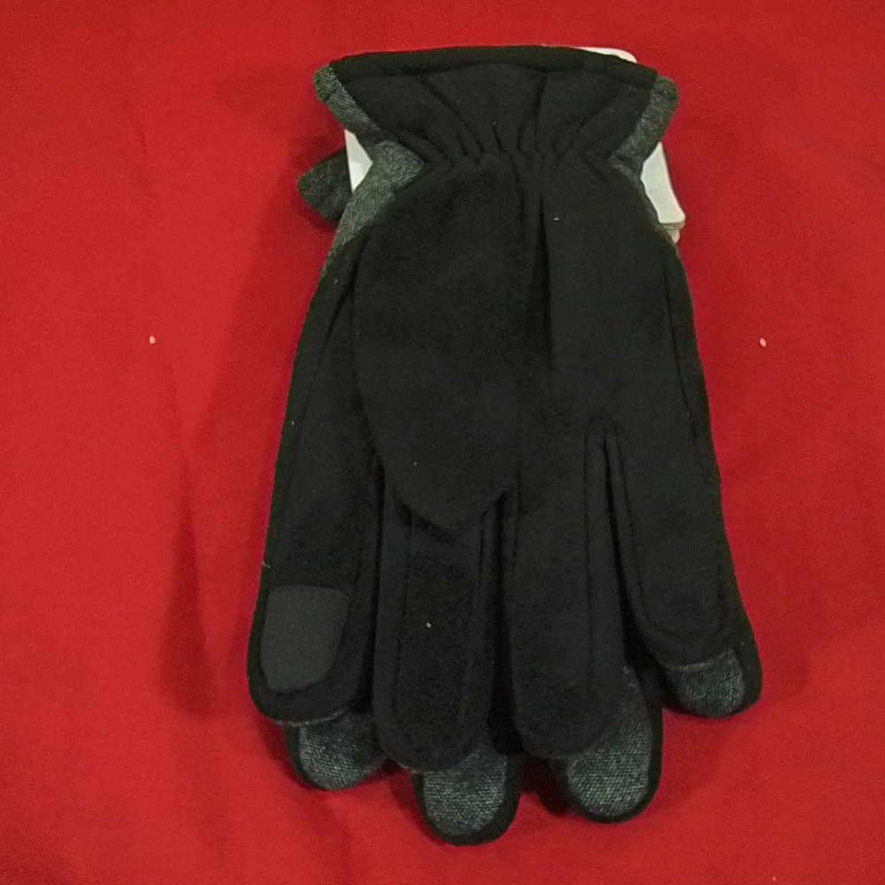 Men's Dockers Quilted Microfiber Gloves - Charcoal - Var Szs - NWT