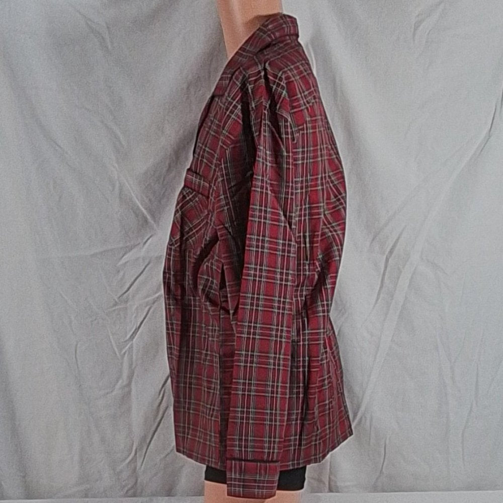 Men's Hanes Broadcloth Long Sleeve Pajama Set - Red Plaid - Various Szs - NWT
