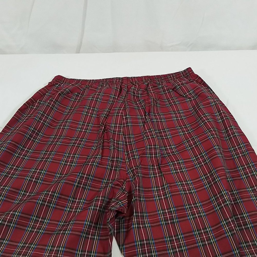 Men's Hanes Broadcloth Long Sleeve Pajama Set - Red Plaid - Various Szs - NWT