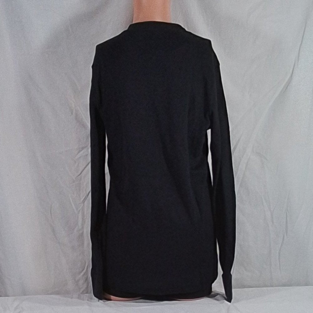 Men's The Foundry Big & Tall Long Sleeve Henley - Black - MT - NWT