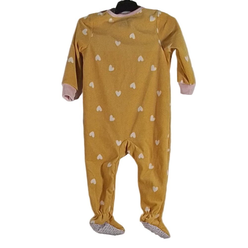 Baby Girls Carter's Fleece Heart Print Bear Footie Pajamas - Var Szs - NWT