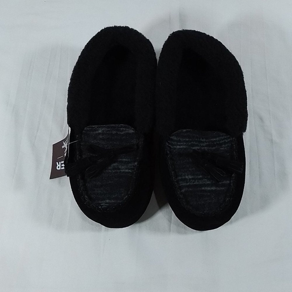 Women's Leather Goods by Muk Luks Sia Moccasin Slippers - Ebony - 9 - NWT