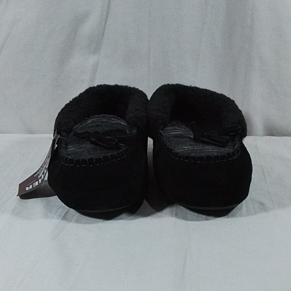 Women's Leather Goods by Muk Luks Sia Moccasin Slippers - Ebony - 9 - NWT